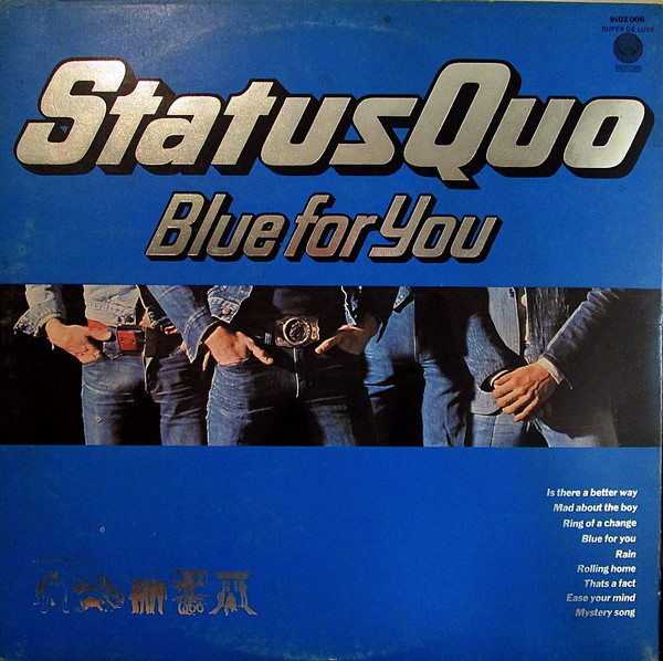 Status Quo Blue For You Vintage Vinyl Record Cover In Gatefold