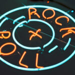 rock and roll neon sign
