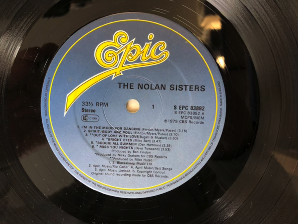 Signed Nolan Sisters - The Nolan Sisters Vinyl LP (LP Record, Album) Label Side 1