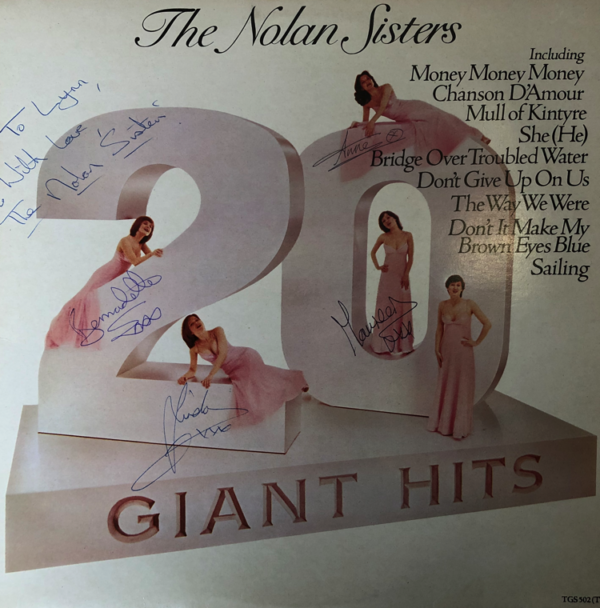 Signed The Nolan Sisters - 20 Giant Hits Vinyl LP (LP Record, Album) Front Cover