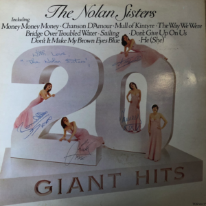 Signed The Nolan Sisters - 20 Giant Hits Vinyl LP (LP Record, Album) VG+ Sleeve Front Cover