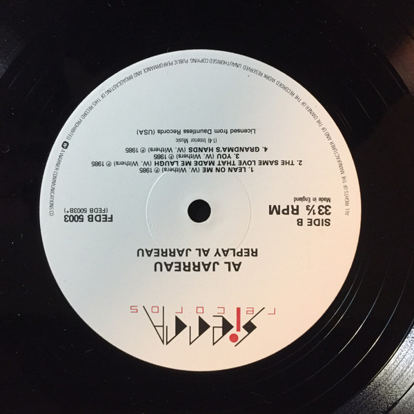 Al Jarreau - Replay Vinyl Record (LP Record) - Buy Vinyl Records and ...