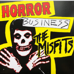 The Misfits Horror Business 7 Inch Single (7 Inch Record) Unofficial Release, White Label, Yellow Vinyl Cover